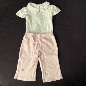 Baby Grand 2 Piece Cotton Outfit. Size: 3/6 months.
